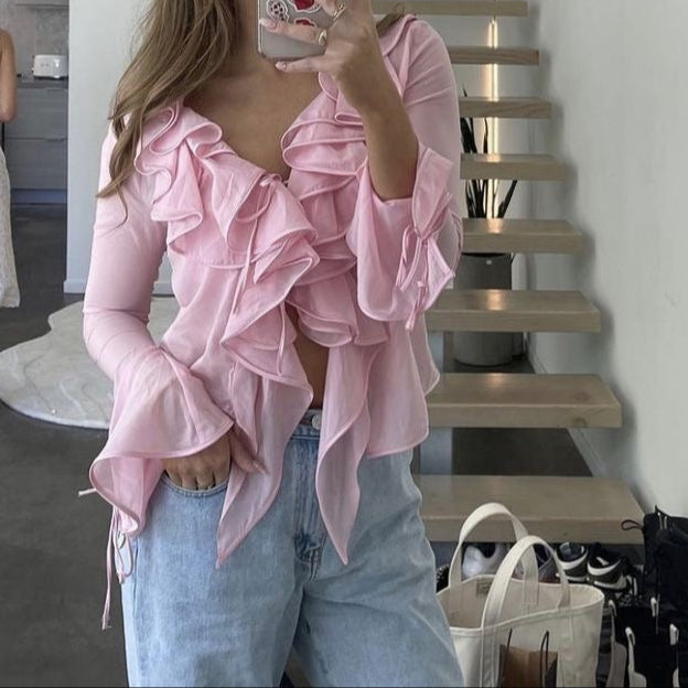 "Madison" Rüschenbluse